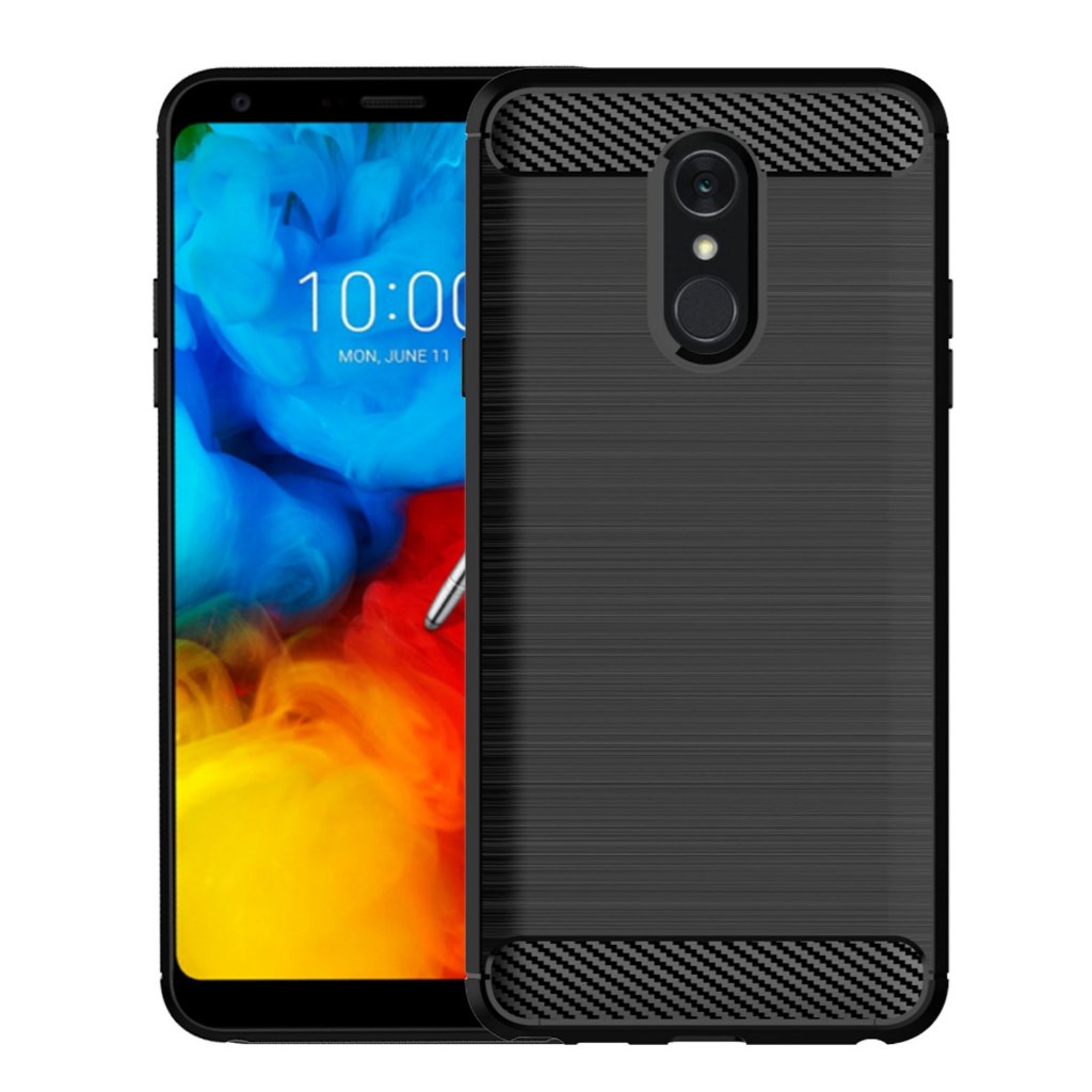 เคสโทรศัพท์แบบนุ่มสําหรับ LG Stylo4 Plus Q8 2018 Brushed Texture สําหรับ lg q stylus plus กันกระแทกค