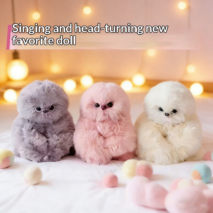 บริการจัดส่งในพื้นที่)ใหม่ Mirumi หุ่นยนต์นกฮูกของเล่นตุ๊กตา Soothing สร้อยข้อมือ Head-Turning ร้องเพลงอุปกรณ์เสริมกระเป๋า Charm Plush ของเล่นชาร์จ