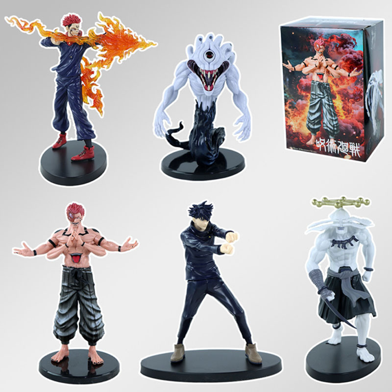 14 สไตล์ Jujutsu Kaisen Kuji Shibuya Incident สาม Itadori Yuji Fushiguro Megumi Makora อะนิเมะรูปของเล่น