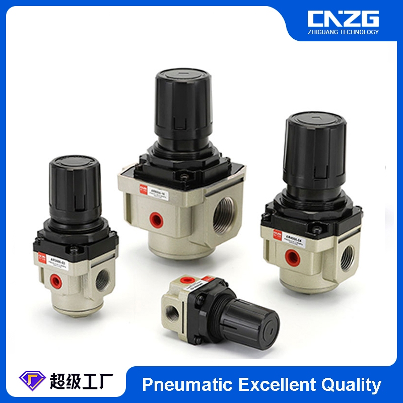 CNZG ตัวปรับลม ตัวตั้งแรงดันลม ตัวปรับลมปั๊มลมAR2000-02 AR3000-02 AR4000-04 G1/4 3/8 1/2