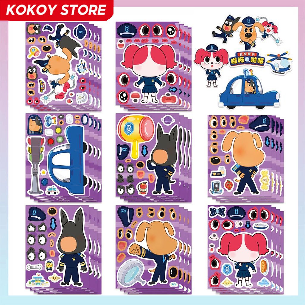8ชิ้น/เซ็ต สติ๊กเกอร์สุนัขลาบราดอร์ ฮาโลวีน การ์ตูนน่ารัก กันน้ำ ชุดสร้างสรรค์ ตกแต่งไดอารี่ เคสโทรศัพท์
