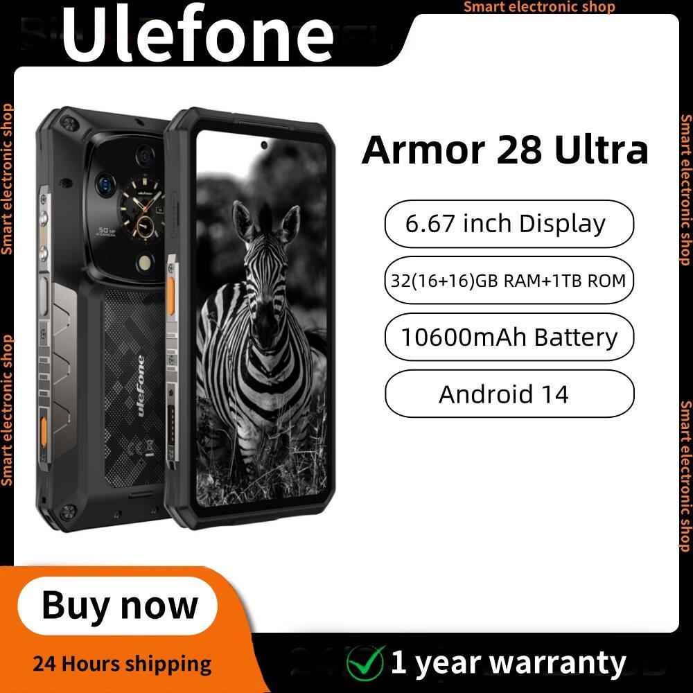 Ulefone Armor 28 Ultra Thermal Imgin 5G AI โทรศัพท์ที่ทนทาน 32GB RAM 1TB ROM 10600mAh