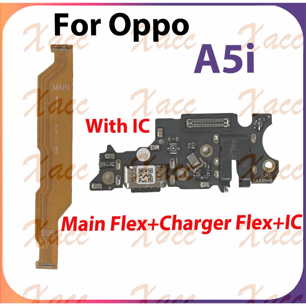 สําหรับOppo A5iพอร์ตชาร์จFlex Cable USB Dock Connectorเมนบอร์ดโทรศัพท์เปลี่ยนชิ้นส่วนการติดตั้ง