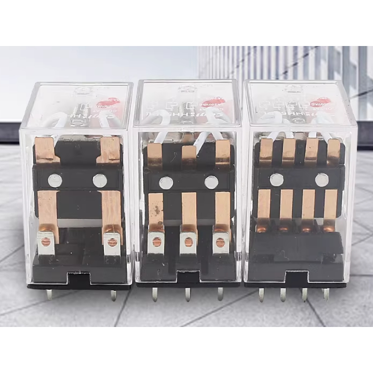 Pin ประเภทบัดกรีรีเลย์เท้า HH52 53 54P JQX-13F เชื่อม Pin Plug-In Circuit Board PBC บางเท้าแสง HH53P