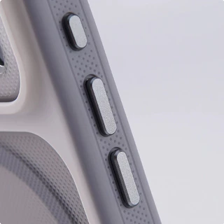 【Polka Dot Non-Slip/Matte acrylic hard case/Gray】เคส compatible for iPhone 12 13 14 15 16 17 pro max case