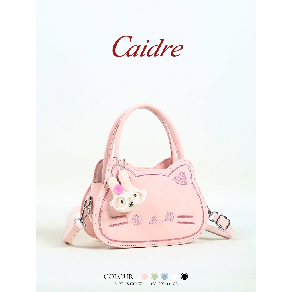 Caidre กระเป๋าถือแมวน่ารัก ขนาดกระทัดรัด พกพาสะดวกเหมือนメッเซนเจอร์