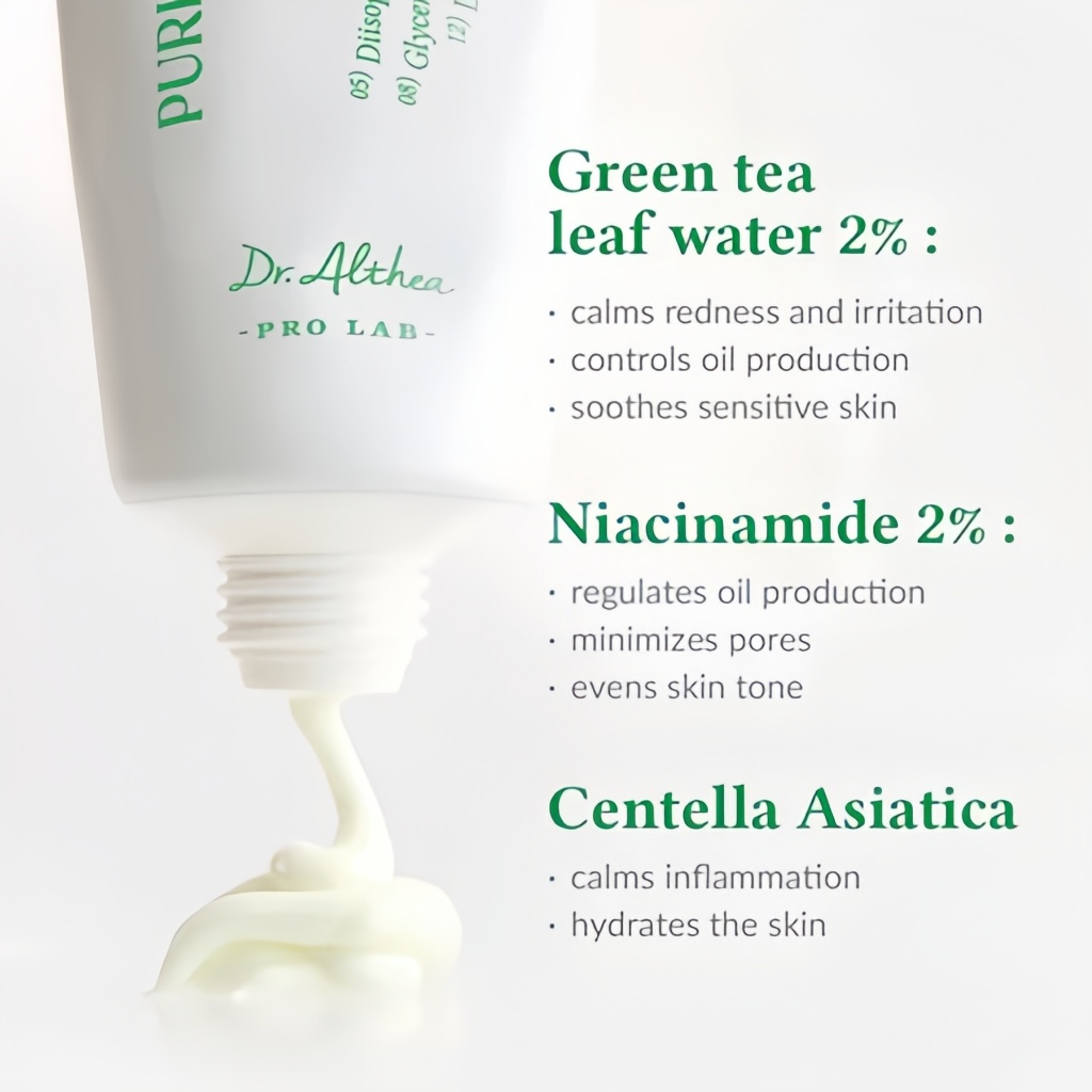 Dr.Althea Purifying Green Tea Sunscreen SPF 50+ และ PA++++ 50ml ราคา ถูกที่สุด ดีลบีเคเค แกลเลอรีภาพที่ 4