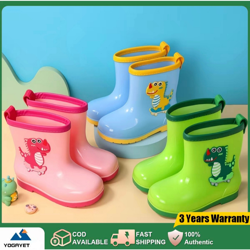 รองเท้ากันฝนสำหรับเด็ก กันลื่นและกันน้ำ สวมใส่สบายไม่กัดเท้า เหมาะสำหรับเด็กทุกวัย ลายการ์ตูน
