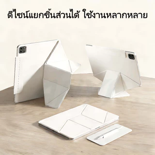 (ส่งถึงวันถัดไป) เคส iPad บางเฉียบ แม่เหล็กไร้ขอบ กันกระแทกระดับทหาร เต็มจอ รองรับ iPad Pro 11"/13", Air 11"/13" และ Gen 10
