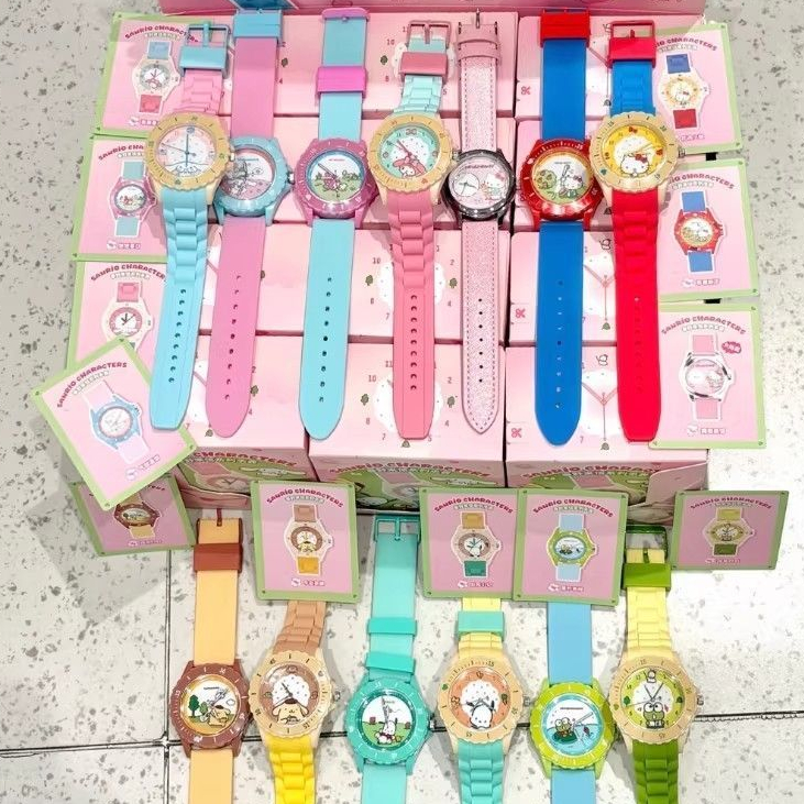 ของแท้ Sanrio Haruno Letter Series Mystery Box KT Joint ชายหญิงนาฬิกาเด็กนาฬิกาของขวัญวันเกิด