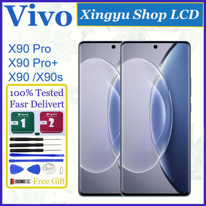 Original AMOLED สําหรับ Vivo X90 X90s X90 Pro X90 Pro Plus จอแสดงผล LCD หน้าจอสัมผัสเปลี่ยน