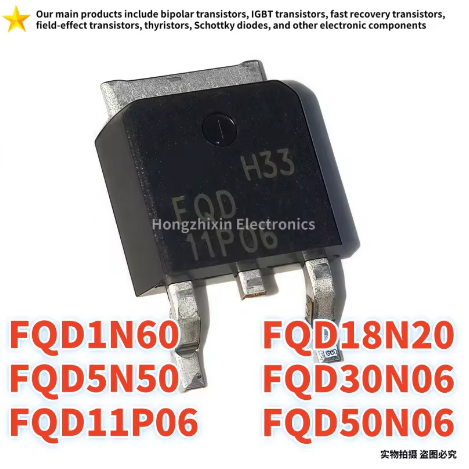 5PCS ใหม่ FQD FQD1N60 1N60 FQD5N50 5N50 FQD11P06 11P06 FQD18N20 18N20 FQD30N06 30N50N06 50N06 2T06 5