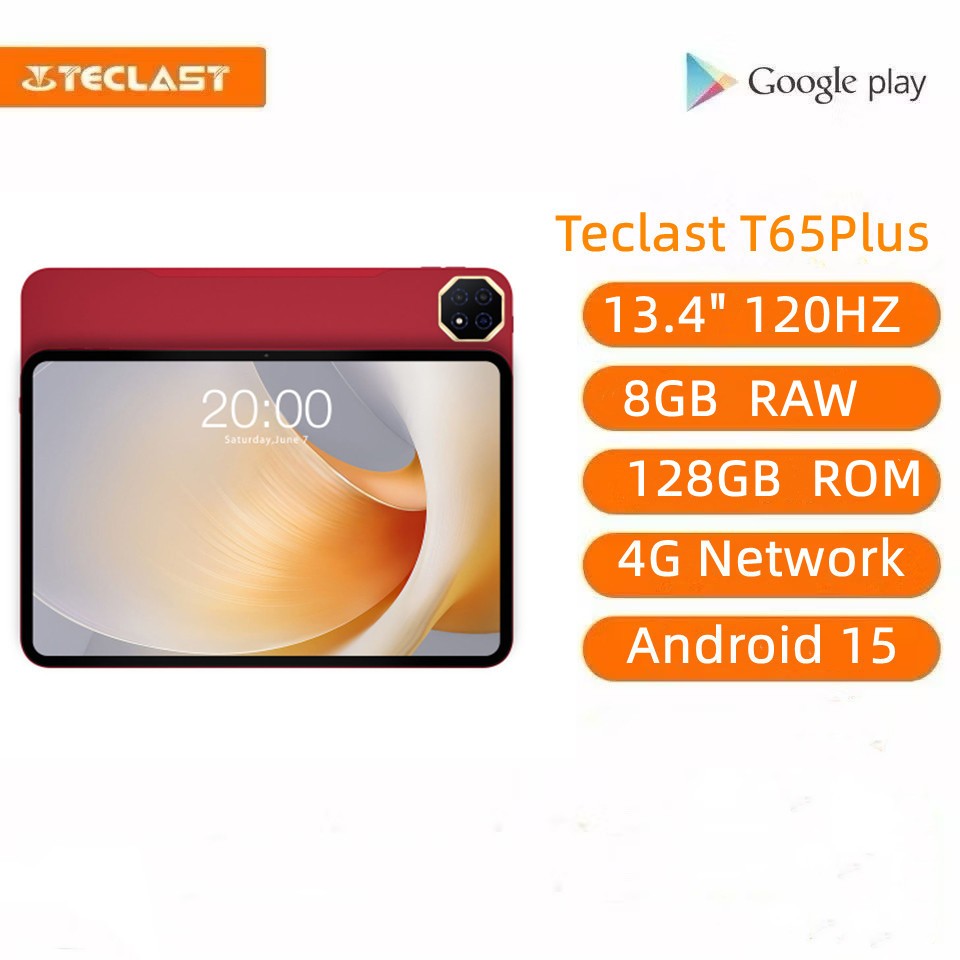 Teclast แท็บเล็ต T65Plus 13.4" IPS 1920X1200 120Hz,8+12GB, 128GB, MTK Helio G99 MT8781, Android 15