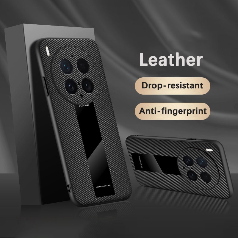 ปลอกสําหรับ vivo X300 Ultra 5G X300Ultra V2536A V2562 เคสโทรศัพท์หนังอะคริลิคคาร์บอนไฟเบอร์ขอบนุ่มป้