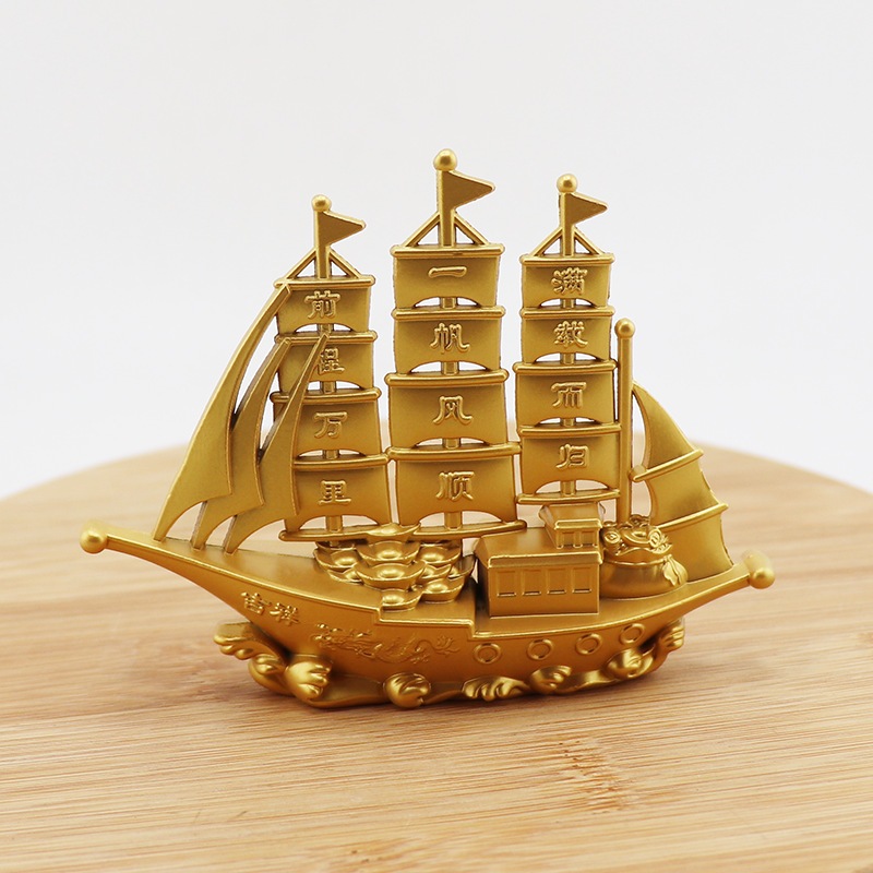 Sailing Boat Decor Collectible Anniversary Sailing Ship Model Feng Shui Decor for Cafe Entrance Bedr
