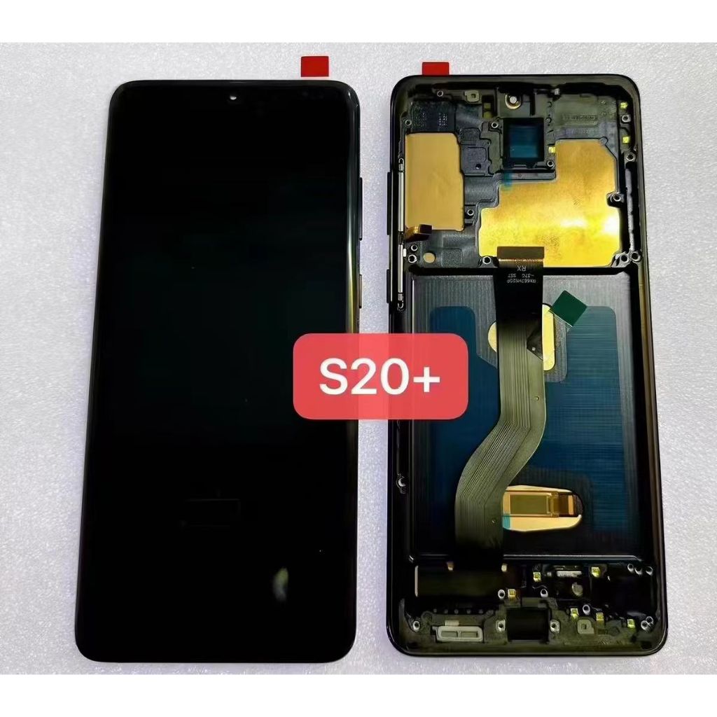 สําหรับ AMOLED SAMSUNG Galaxy S20 S20+ S21 S21+ S21Ultra S22Ultra หน้าจอสัมผัส LCD กรอบ