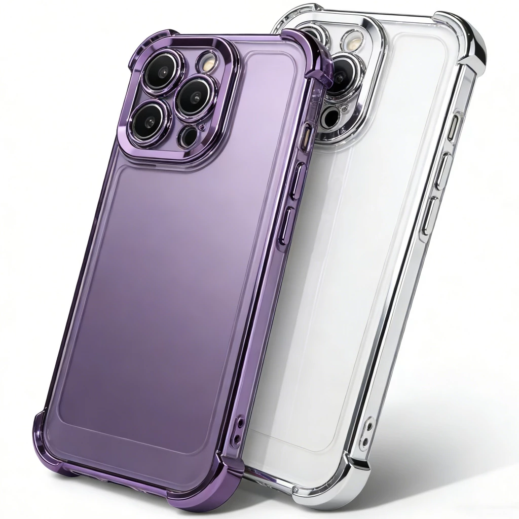 หรูหราชุบถุงลมนิรภัยสําหรับ iPhone 17 16 15 14 13 12 11 Plus 17Air Pro Max ฝาครอบเกราะ