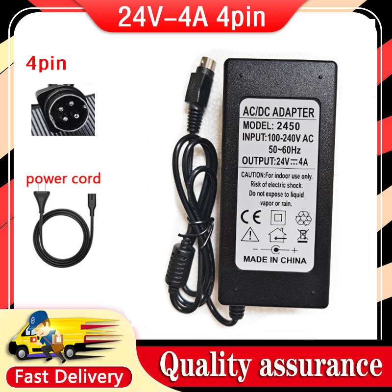 ใหม่ 24V 2A \ 24V 3A \ 24V 4A อะแดปเตอร์ AC 4 พินสําหรับทีวีเครื่องพิมพ์วิทยุเครื่องบันทึกเสียงอะแดป