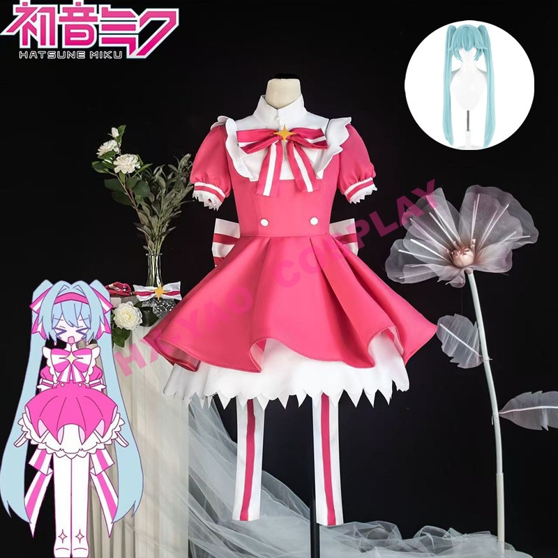 【HX-YAO】Hatsune Miku cosplay costumes VOCALOID soleil cosplay เครื่องแต่งกายคอสเพลย์