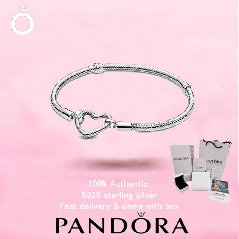 สร้อยข้อมือหัวใจเส้นโซ่งู sterling silver s925 พร้อมส่งมอบความหมายพิเศษในวันวาเลนไทน์