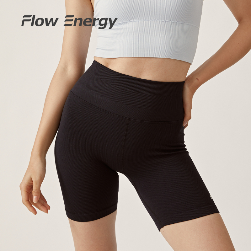 Flow Energy กางเกงโยคะขาสั้น สำหรับผู้หญิง เอวสูง ยกสะโพก กระชับ สำหรับวิ่ง ฟิตเนส โยคะ 5.5" FL0K008