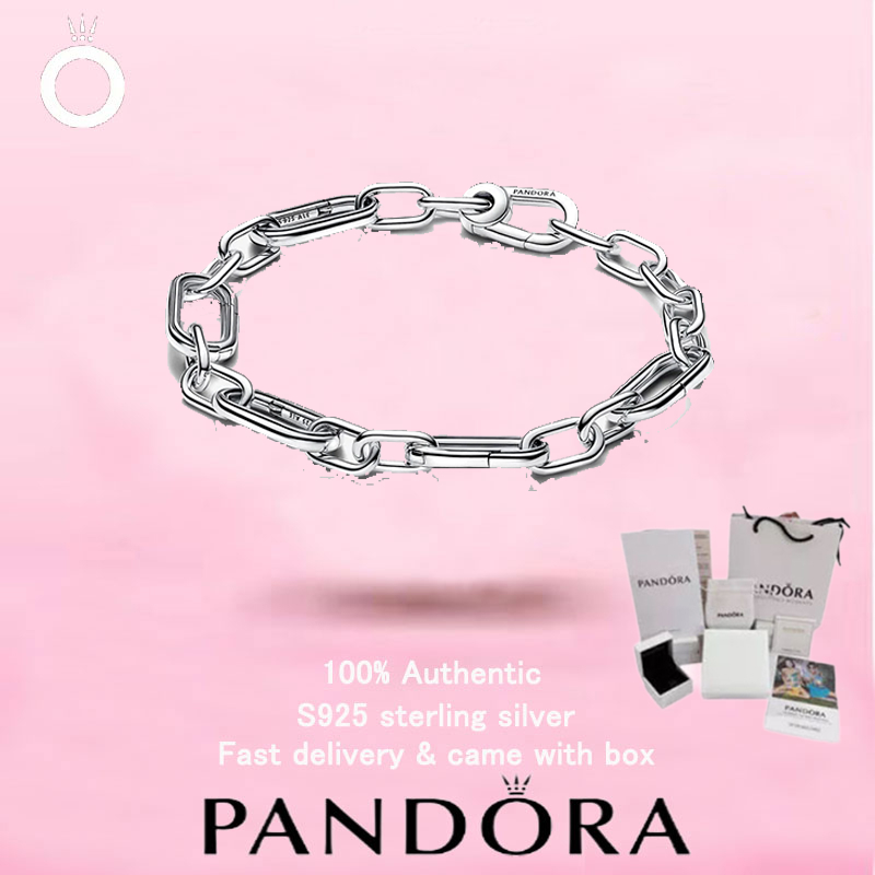 PANDORA S925 สเตอร์ลิง สร้อยข้อมือเปิดได้ พรีเมียม เพลงความพิเศษในวันวาเลนไทน์