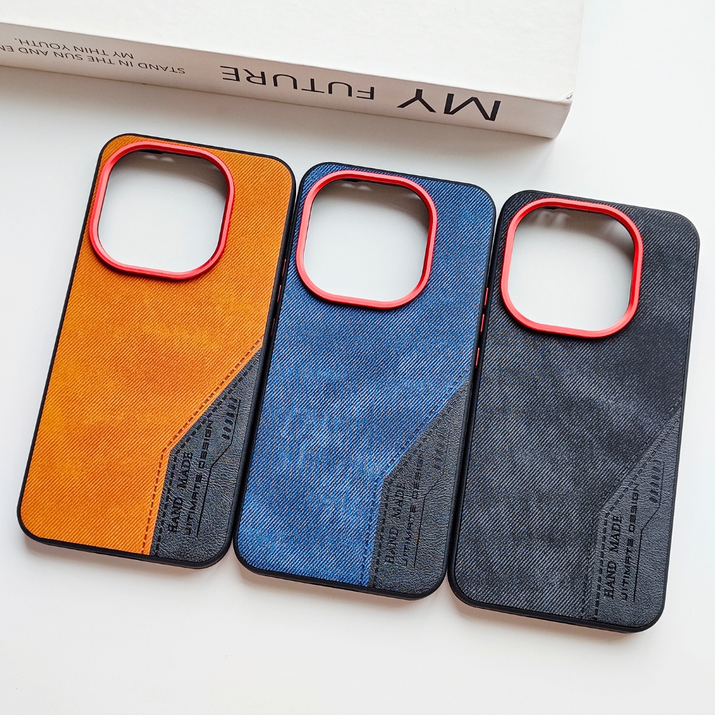สําหรับ Oneplus 13 15 15R 13T 13S 13R ACE 5 6 6T Turbo 6V เคสโทรศัพท์ Spliced Denim รูปแบบ Ultra-thi