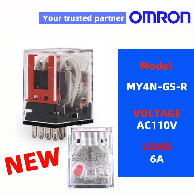 รีเลย์ OMRON ดั้งเดิม MY4N-GS MY4N-GS-R DC12V DC24V AC220V AC110V 14pin รีเลย์