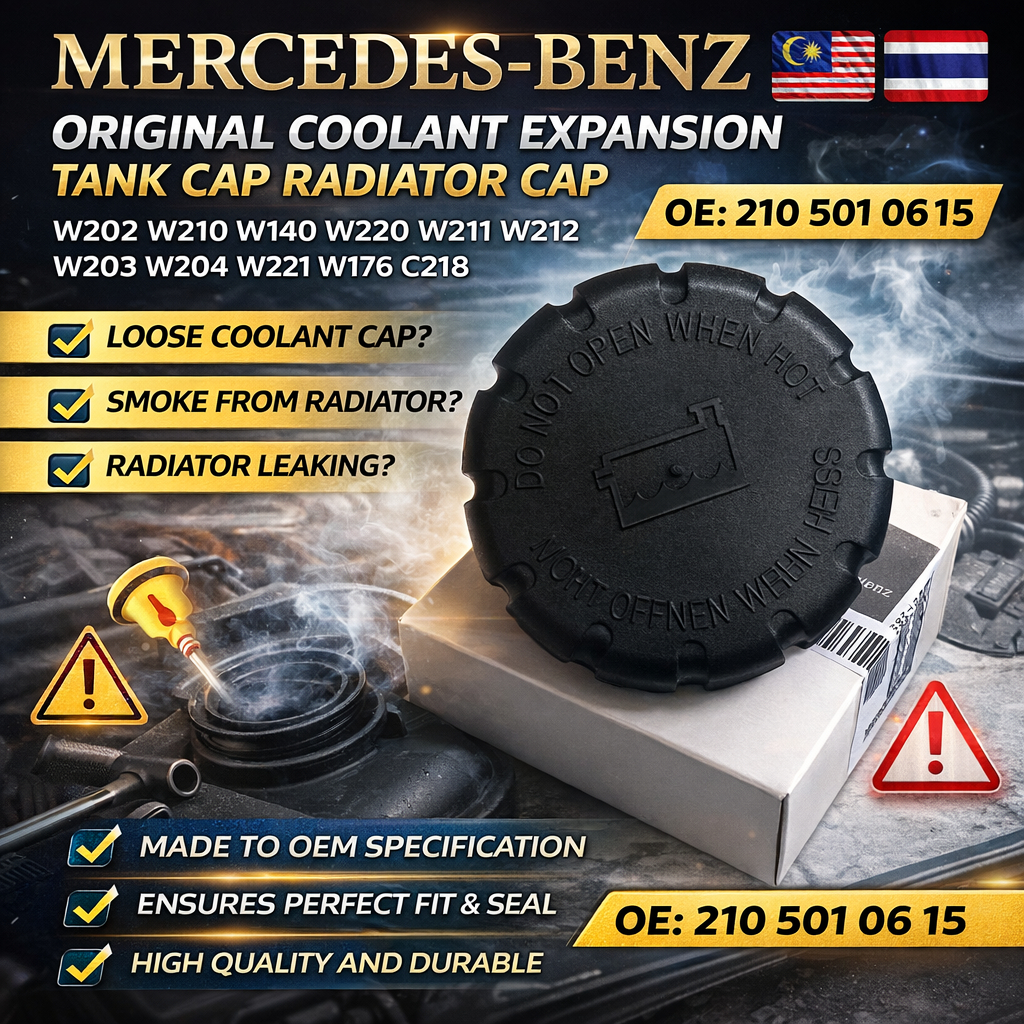 MERCEDES-BENZ W202 W210 W140 W220 W211 W212 W203 W204 W221 W176 C218 ORIGINAL COOLANT EXPANSION TANK CAP RADIATOR CAP OE:210 501 06 15