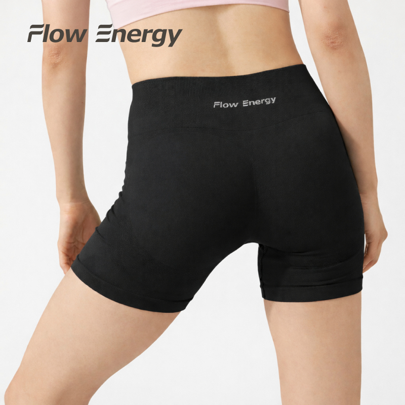 Flow Energy กางเกงโยคะขาสั้น สำหรับผู้หญิง เก็บท้อง ยกสะโพก เหมาะสำหรับวิ่ง ฟิตเนส โยคะ 5" FL0K024