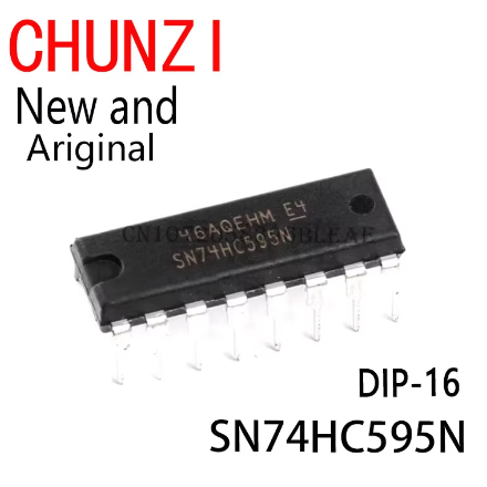 5 ชิ้นใหม่และต้นฉบับ 74HC595 74HC595N SN74HC595 DIP-16 SN74HC595N