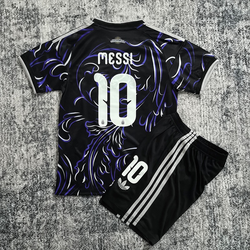 2026-2027 Argentina Jersey ผู้ใหญ่ Away FAN ISSUE ชุดเด็กเสื้อฟุตบอล MESSI No.10 Custom ชื่อและหมายเลข