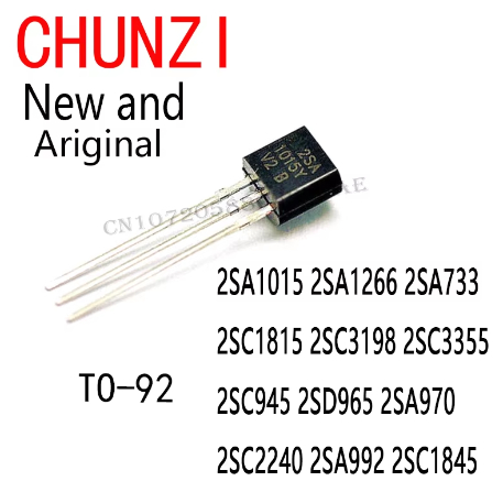 20PCS ใหม่และต้นฉบับ A1015 TO-92 2SA1015 2SA1266 2SA733 2SC1815 2SC3198 2SC3355 2SC945 2SD965 2SA970