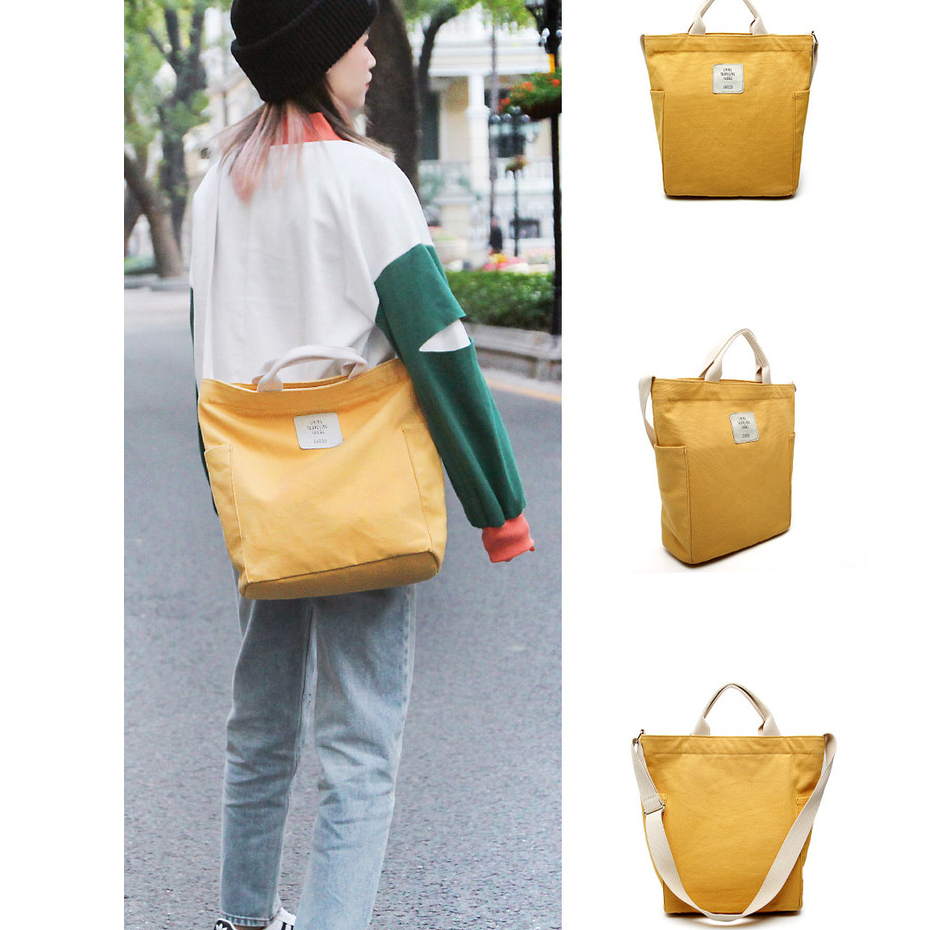 กระเป๋าผ้าใบสําหรับผู้หญิงกระเป๋าสะพายกระเป๋าถือกระเป๋าสะพายความจุขนาดใหญ่ N3112