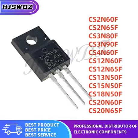 5PCS ใหม่ CS12N60F CS2N60F CS15N50F CS18N50F CS20N60F CS4N60F CS12N65F CS2N65F CS3N80F CS3N80F CS20F