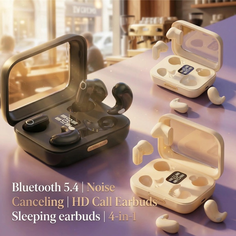 Senbenbao B48 หูฟังบลูทูธ 4in1 ใหม่หูฟังคู่ ENC ตัดเสียงรบกวนหูฟังพร้อมอายุการใช้งานแบตเตอรี่ยาวนานและหูฟัง TWS Sleep กันน้ํา