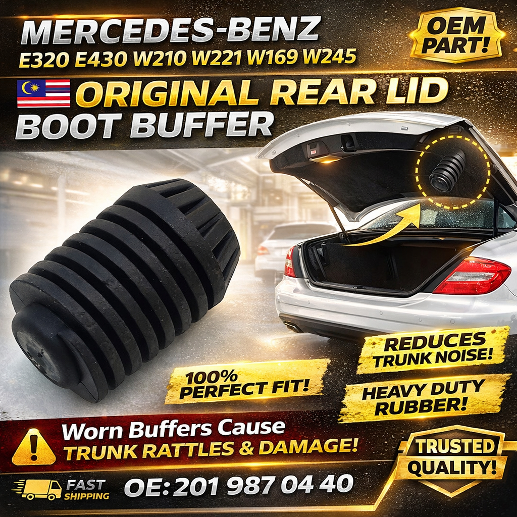 MERCEDES-BENZ E320 E430 W210 W221 W169 W245 ต้นฉบับด้านหลัง LID BOOT BUFFER OE:201 987 04 40