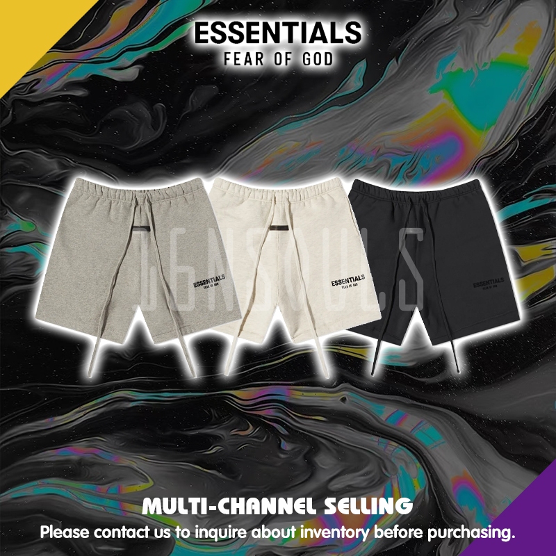 🇺🇸 ของแท้ 100% 🔥 กางเกงชอร์ตโลโก้ Fear of God Essentials สไตล์ STREETWEAR อเมริกัน OVERSIZE ซีซั่น S
