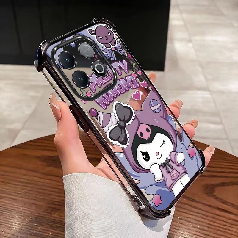 IQOO Neo 10 iQOO 15 13 Z10 Z9 Z9x Pretty Kuromi Clear Cover Air Cushion เคสกันกระแทก Soft ชุบมุมปลอก