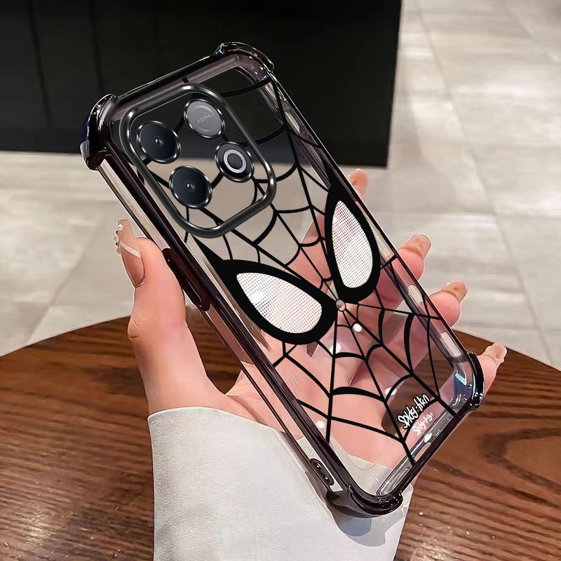 IQOO Neo 10 iQOO 15 13 Z10 Z9 Z9x Full Clear ปลอก Spider Man Anti-Drop กรณีโปร่งใสโทรศัพท์ปกหลัง