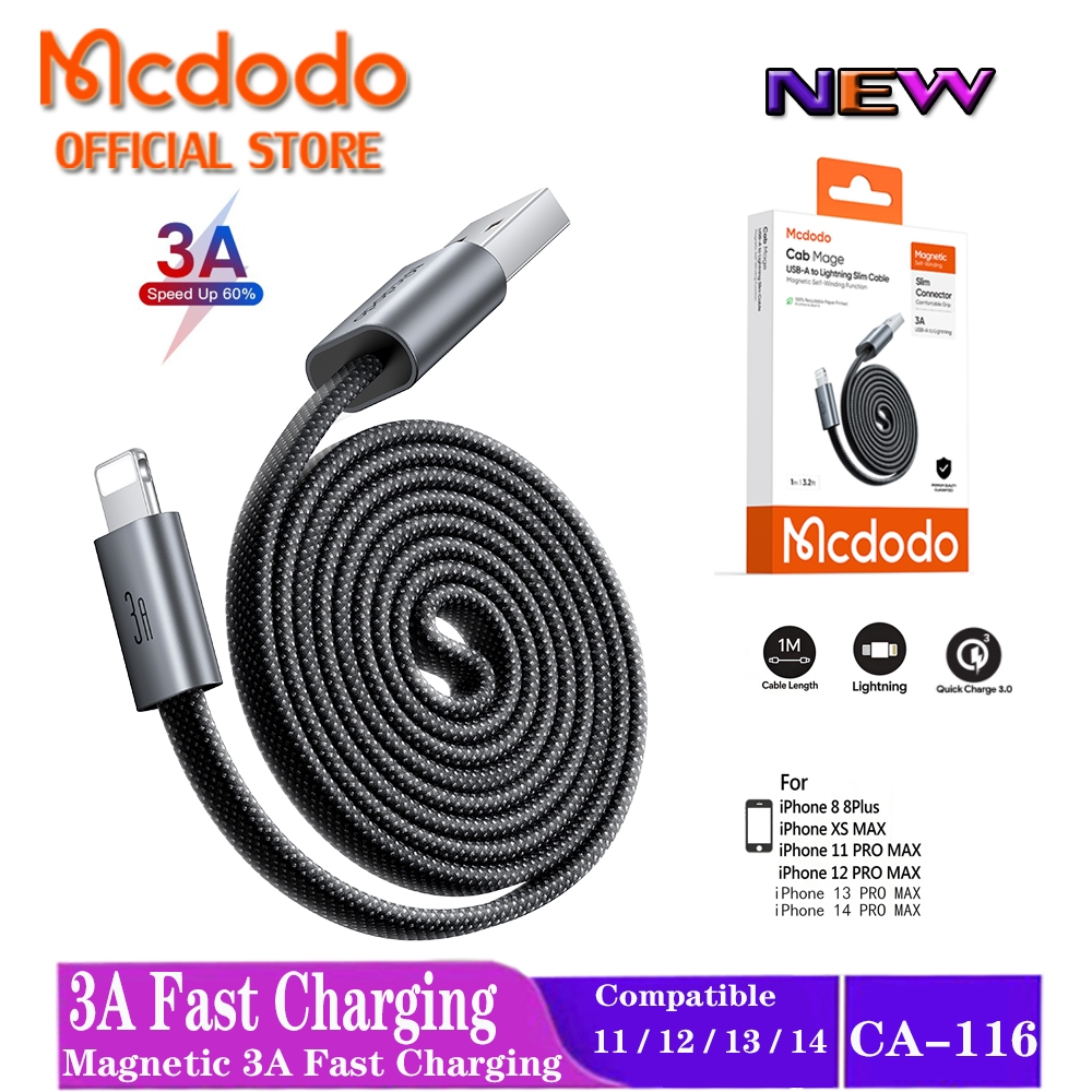 Mcdodo 240W Magnetic Super Fast สายชาร์จ 3A / 6A สาย USB-C CA-116 120 991 990