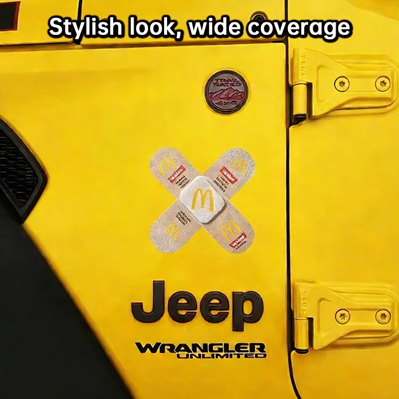 สติ๊กเกอร์ติดรถ ทรงผ้าพันแผลของแมคโดนัลด์ ปกกันรอยรถ สติ๊กเกอร์แต่งรถ