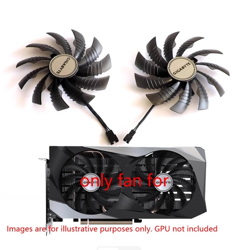 9.5 ซม.0.30A 12V GPU VGA Video Cooler กราฟิกการ์ดพัดลมสําหรับ Gigabyte RTX3050 WINDFORCE OC 8G/GTX16