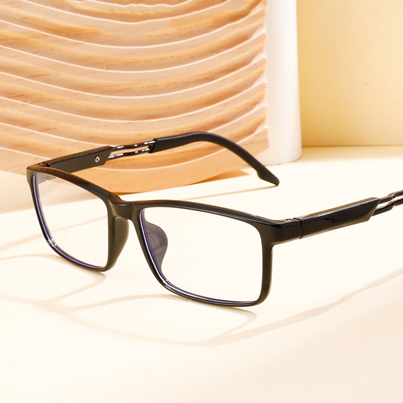 TR90 สแควร์ปรากฏการณ์กรอบชายหญิงคอมพิวเตอร์แสงสีฟ้าปิดกั้นเลนส์ออปติคอลแว่นตากีฬากันลื่น