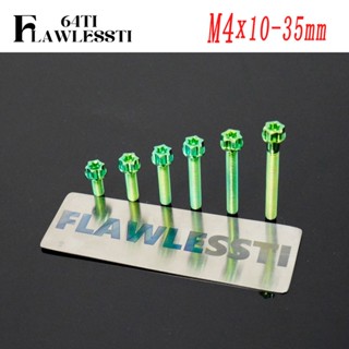 FLAWLESSTI M4x10-35 Gr5 Titanium Bolt เบรค Fluid Cap Bolt สํ…