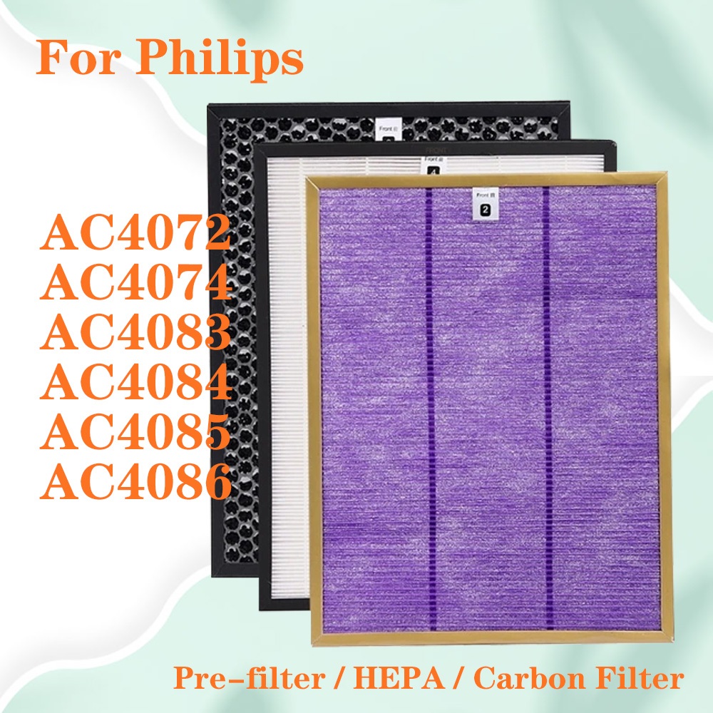 ใช้งานร่วมกับ Philips AC4014 AC4072 AC4074 AC4083 AC4084 AC4085 AC4086 เปลี่ยนตัวกรองกําจัดกลิ่น HEPA AC4144 AC4143 AC4141