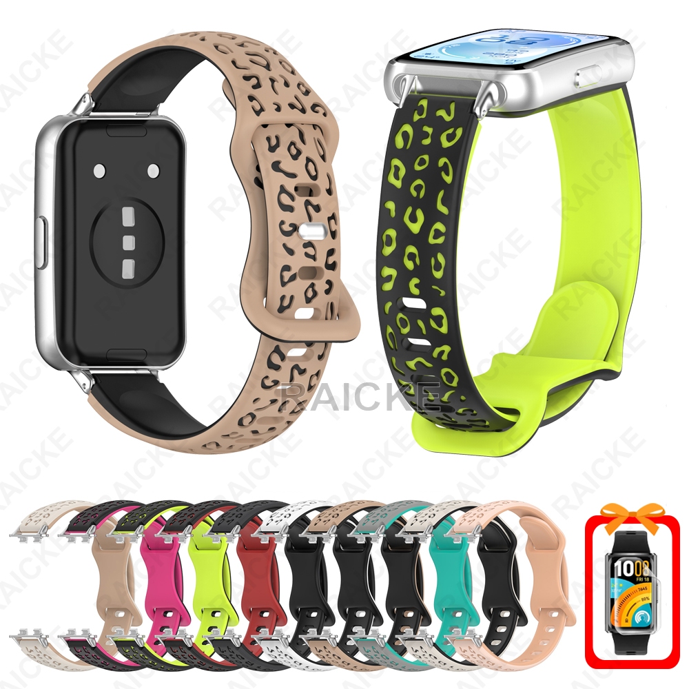 Leopardo สายรัดซิลิโคนนาฬิกาสปอร์ตสําหรับ Huawei Band 11 pro 10 9 8