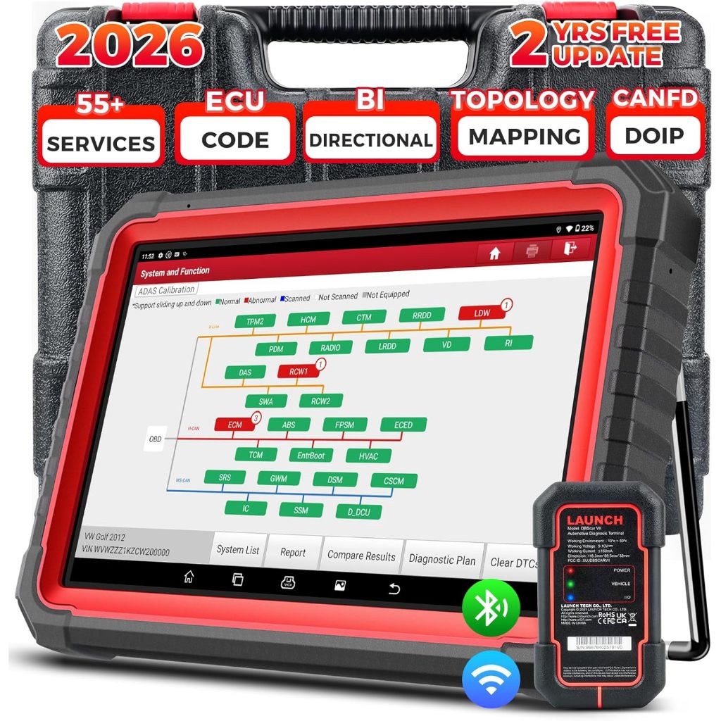 2026 LAUNCH X431 PRO3S+ V5.0 Elite Bluetooth Bi-Directional Scan, HD Trucks Scan, OEM Topology Map, การเข้ารหัสออนไลน์, 41 + reset