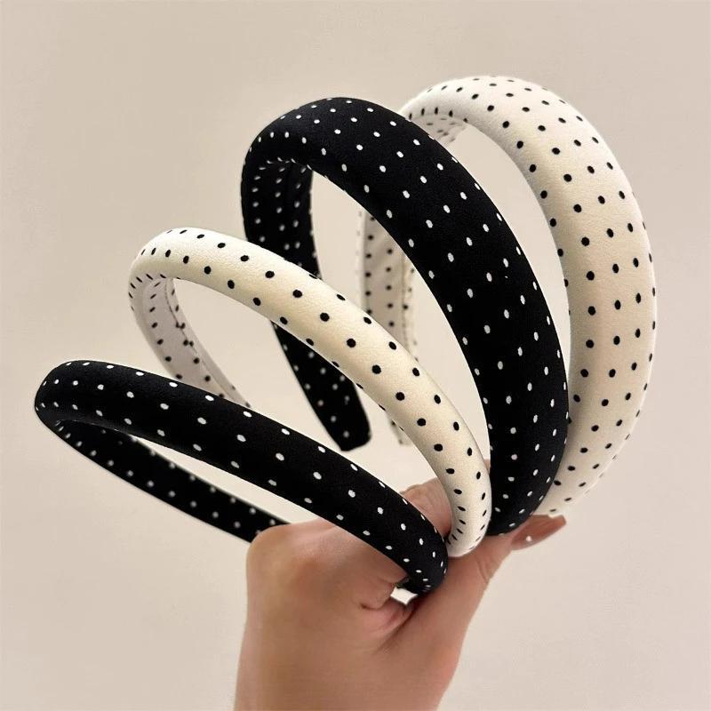 2 สี 1.5/3.0 ซม. Polka Dot ที่คาดผมปีกกว้างผู้หญิงเกาหลีเรียบง่ายและอเนกประสงค์ยางรัดผมเครื่องประดับผม