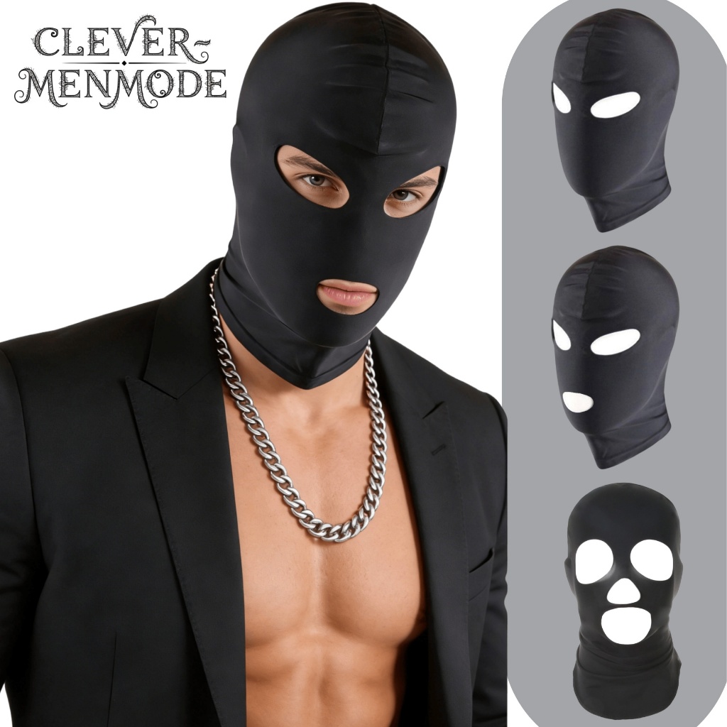 สไตล์สีดํา Balaclava พรุน 2/3/4 หน้ากากสกีปิดตา หมวกเทคแวร์สไตล์โกธิคสีเข้ม การสวมบทบาทที่เซ็กซี่